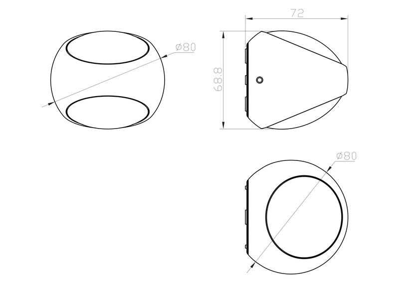 Светильник Stream 6.4Вт 3000К IP54 бра настен. Maytoni O032WL-L6W3K