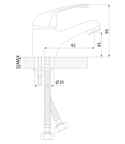 Смеситель для раковины Rossinka A (A35-11)