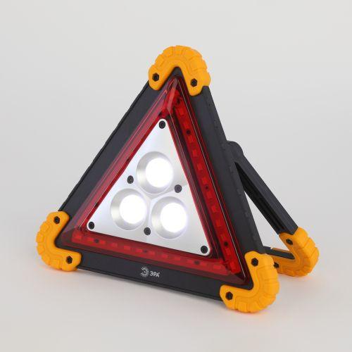 Фонарь аккумуляторный автомобильный AA-801 COB 15Вт + LED аварийный знак power bank Эра Б0052742