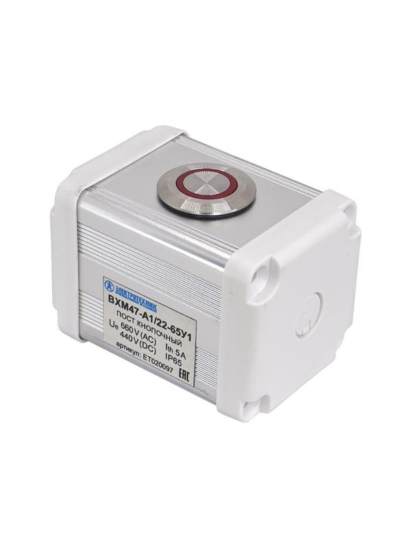 Пост управления BXM47-A1/22-65У1 1 цилиндрическая кнопка 1C1NO1NC красн. Электротехник ET020097