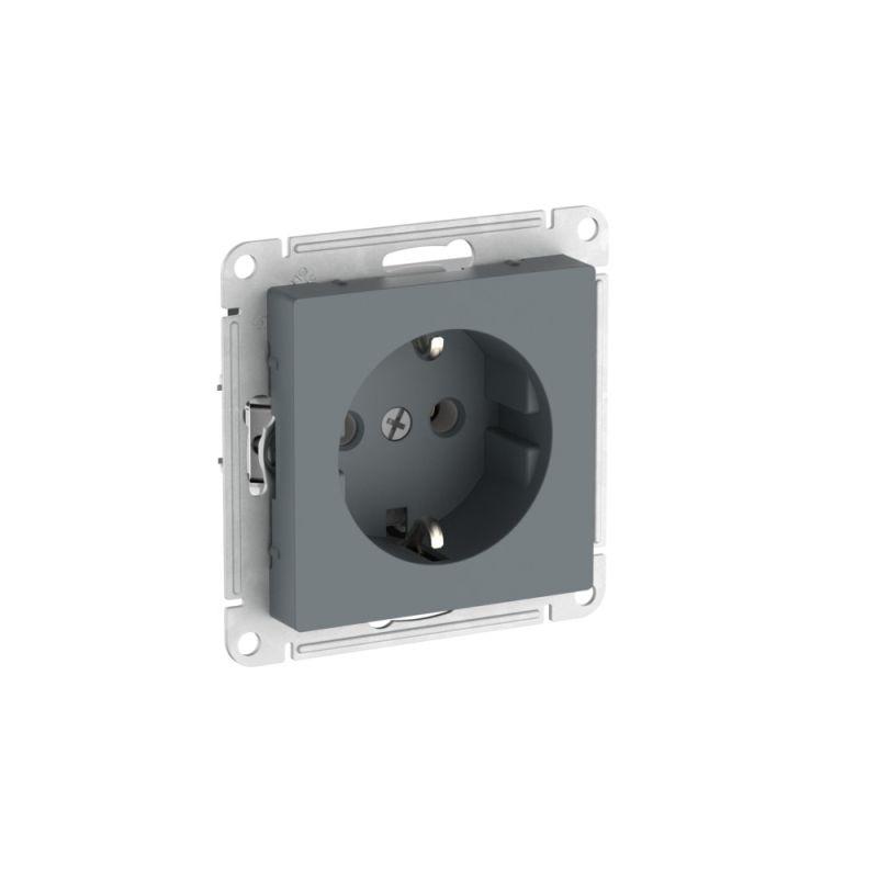 Розетка AtlasDesign 16А с заземл. быстрозажим. клем. механизм грифель SE ATN000743S
