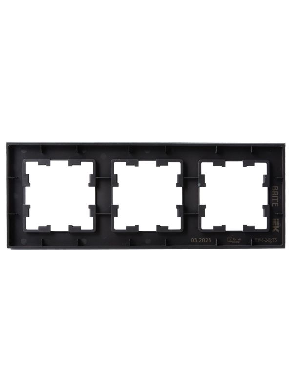 Рамка 3-м BRITE РУ-3-2-БрТБ стекло темн. бронза IEK BR-M32-G-K45