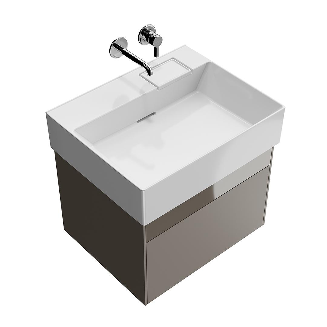 Тумба LOGICA подвесная 2 ящика 60 см, песчаный