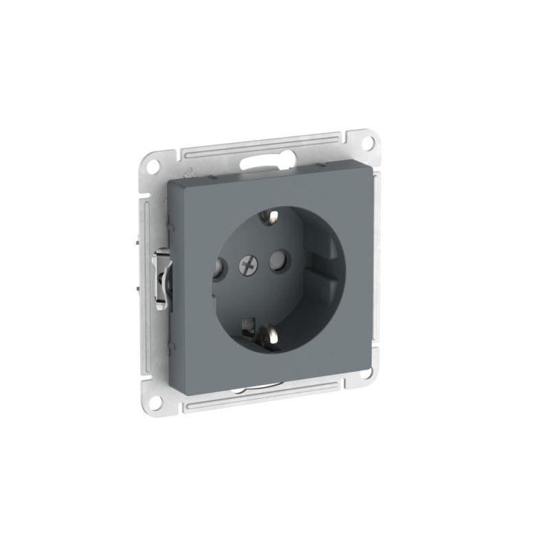 Розетка AtlasDesign 16А с заземл. защ. шторки быстрозажим. клем. механизм грифель SE ATN000745S