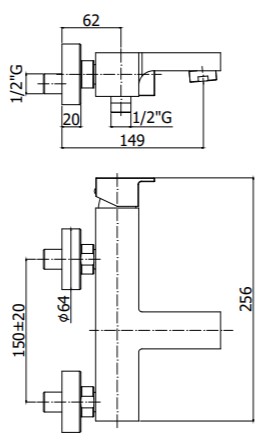 Смеситель для ванны Paffoni ELLE EL022NO Черный матовый