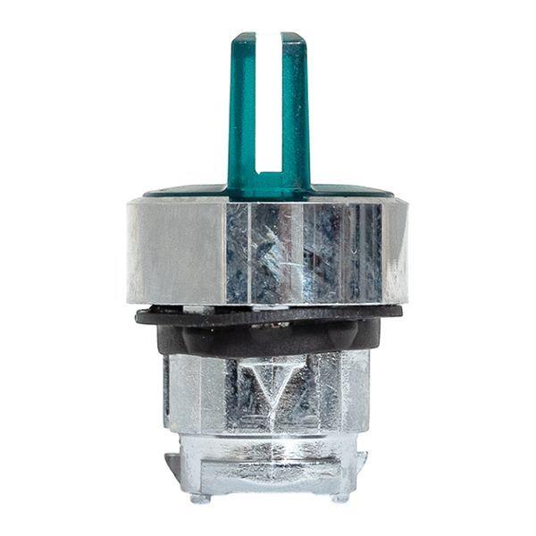 Механизм переключателя исполнительный XB4 IP65 на 3 положения возвратный без фиксации с подсветкой с короткой ручкой зел. EKF XB4BD3L-G-65