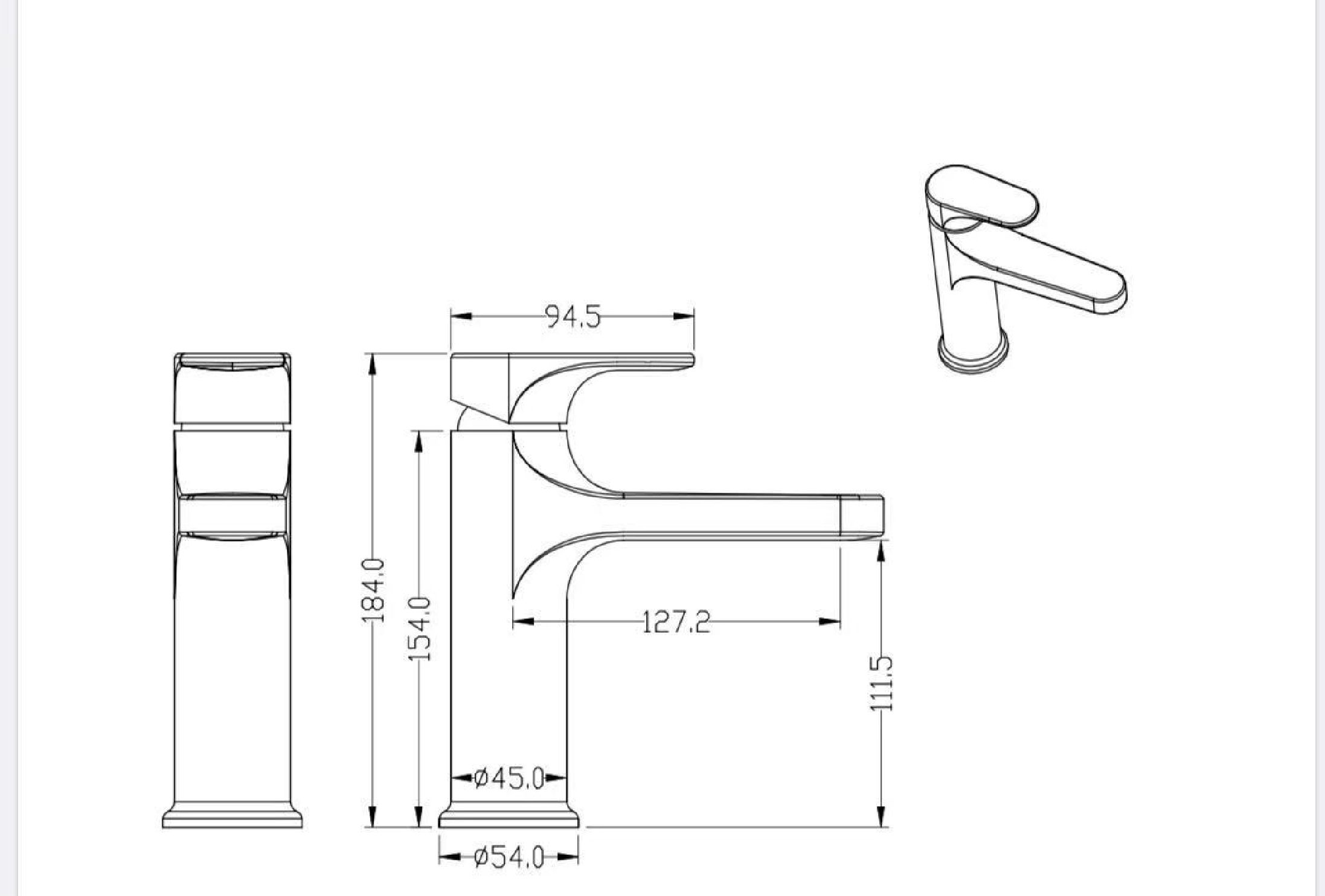 Смеситель для умывальника SPECTRE Matt Gold