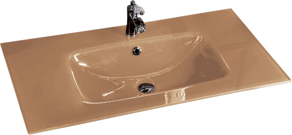 Столешница стекло 100см моноблок Капучино