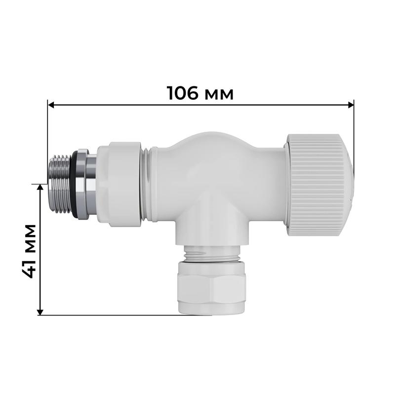 Набор термостатический осевой Design Pro 15мм М30х1.5 бел. Royal Thermo НС-1646642