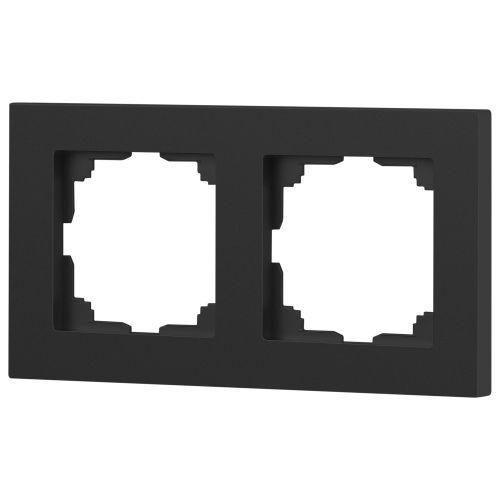 Рамка 2-м СП Accent 6-502-07 графит Intro Б0063773