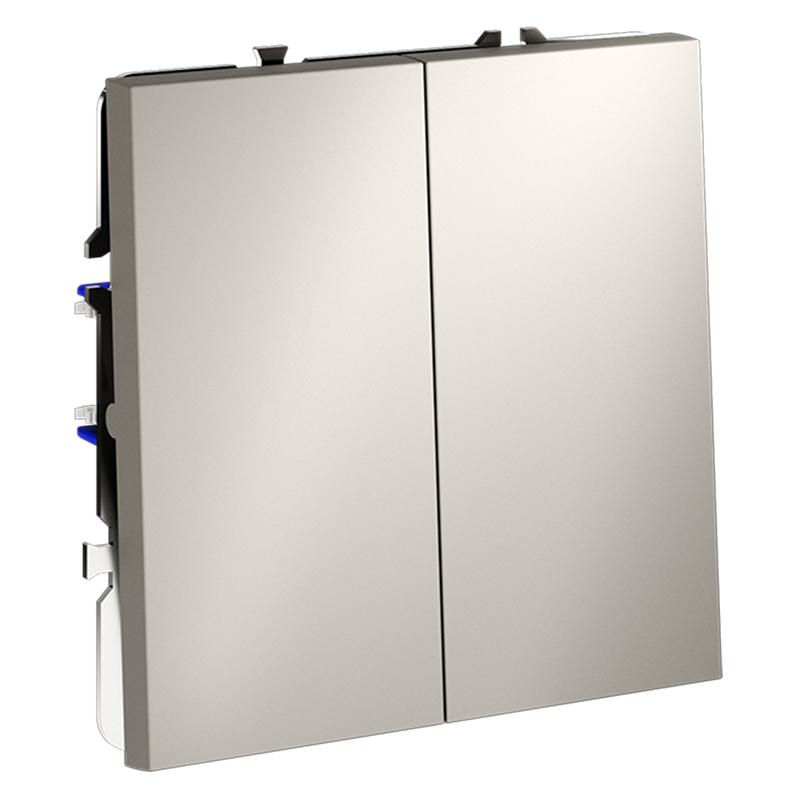 Переключатель проходной 2-кл. СП S70 10А механизм кашемир Voltum VLS020303