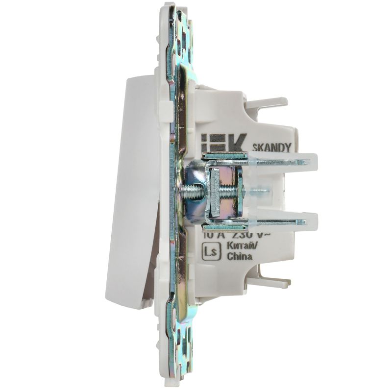Выключатель 1-кл. SKANDY 10А SK-V07W с индикацией арктич. бел. IEK SK-V10-1-10-K01