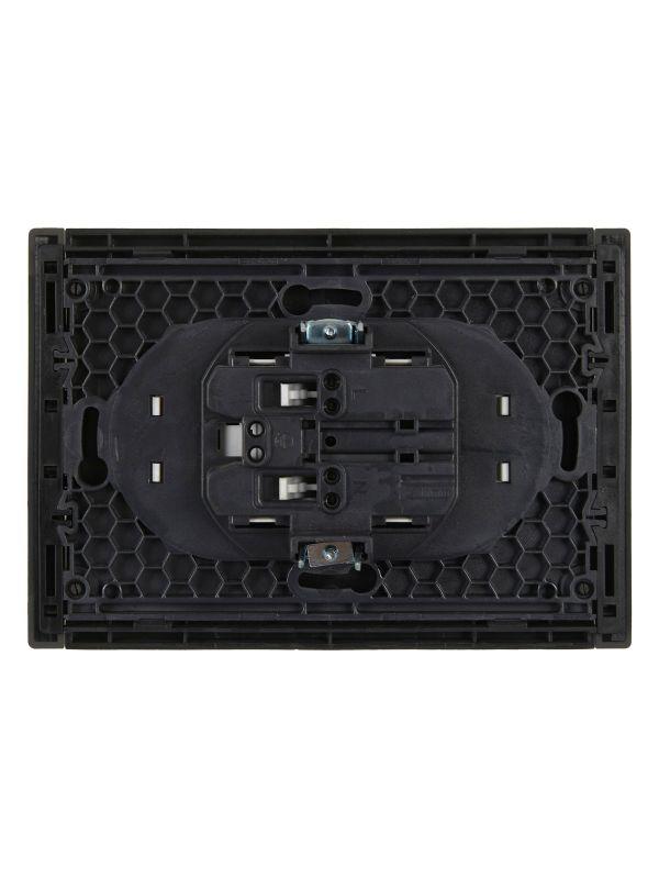 Розетка 2-м СП FORTE&PIANO FP325 10А без заземл. защ. шторки безвинт. крепл. сер. IEK FP-R23-10-1-K03