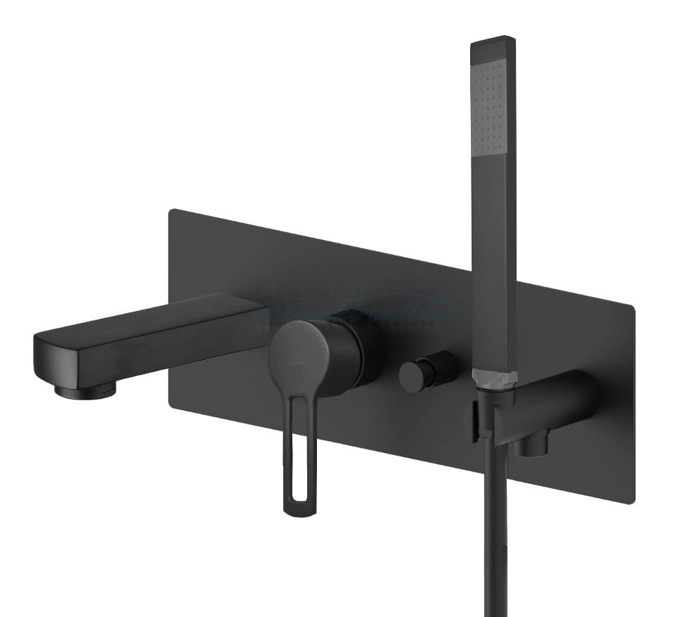 Смеситель для ванны Paffoni RINGO RIN001NO встраиваемый на 2 выхода Черный матовый