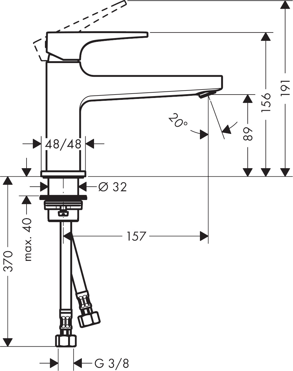 Смеситель Hansgrohe Metropol 74502000 для раковины