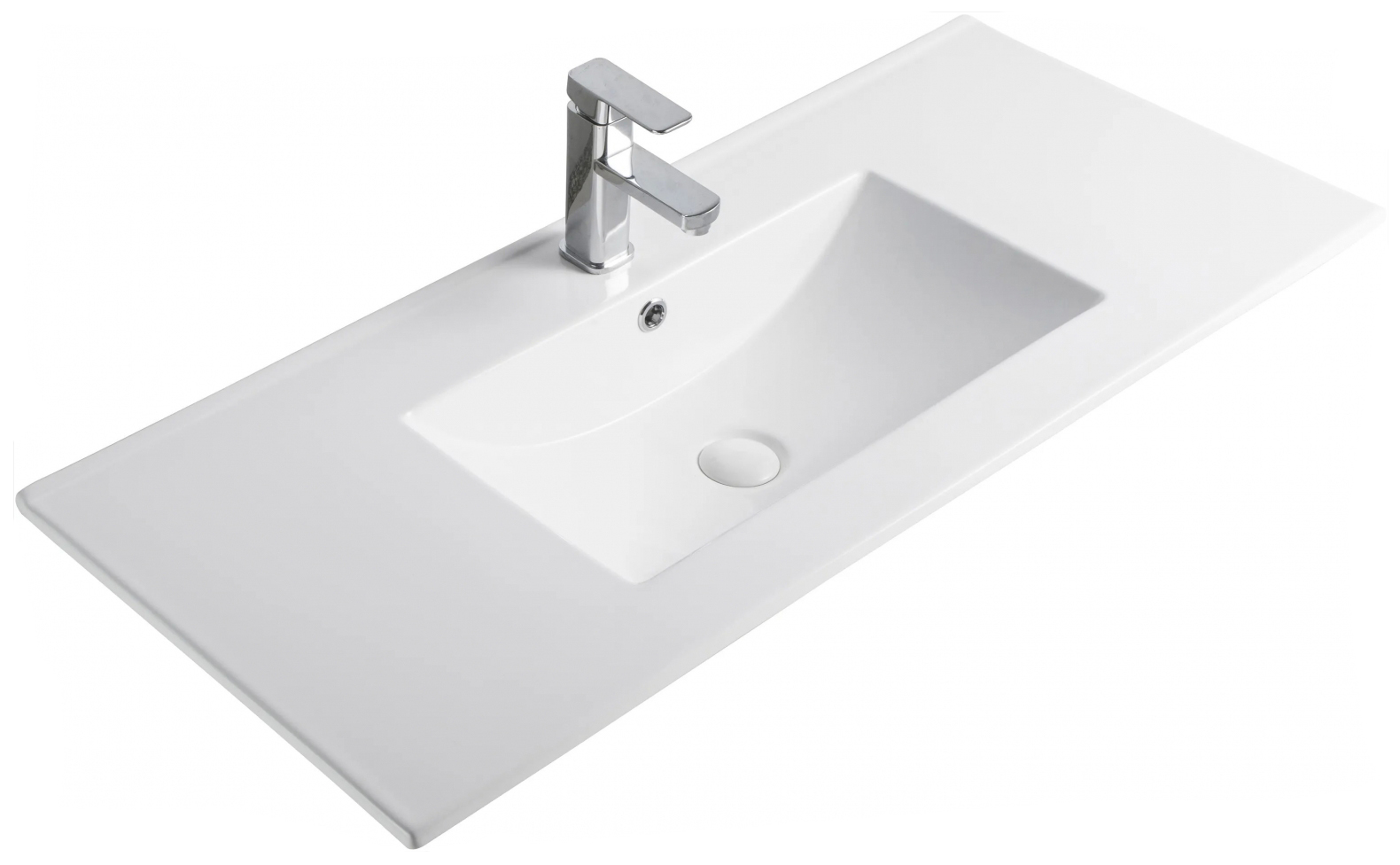 Раковина Gid 9010e 71106 встраиваемая сверху белая 101.5x46.5x17