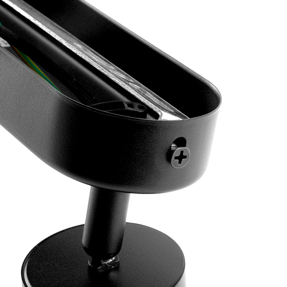 Светильник ДБО 2хGU10 без ламп наклонный черный золото