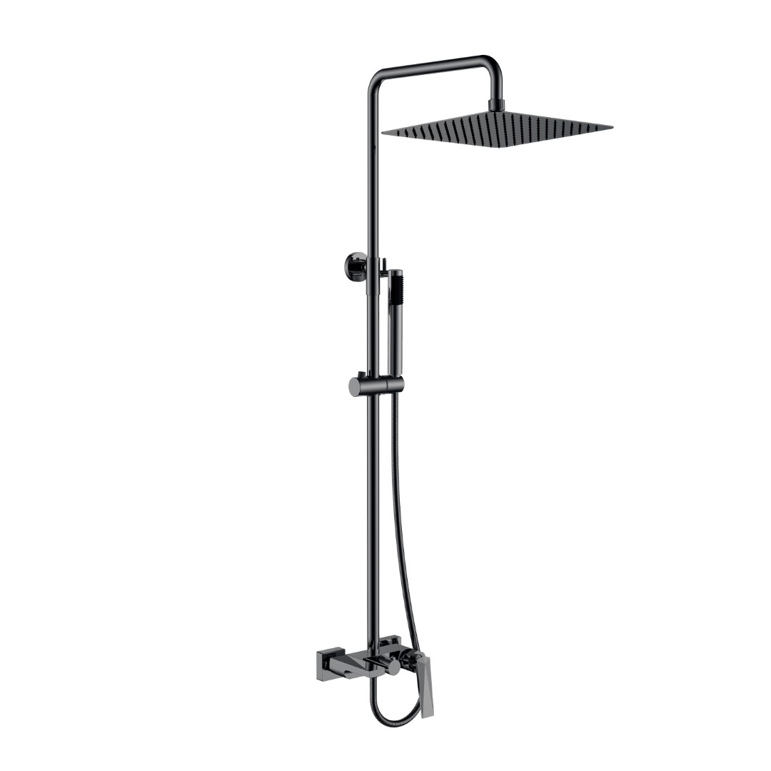 Стойка для душа со смесителем VENTURO Shine Gun Metall