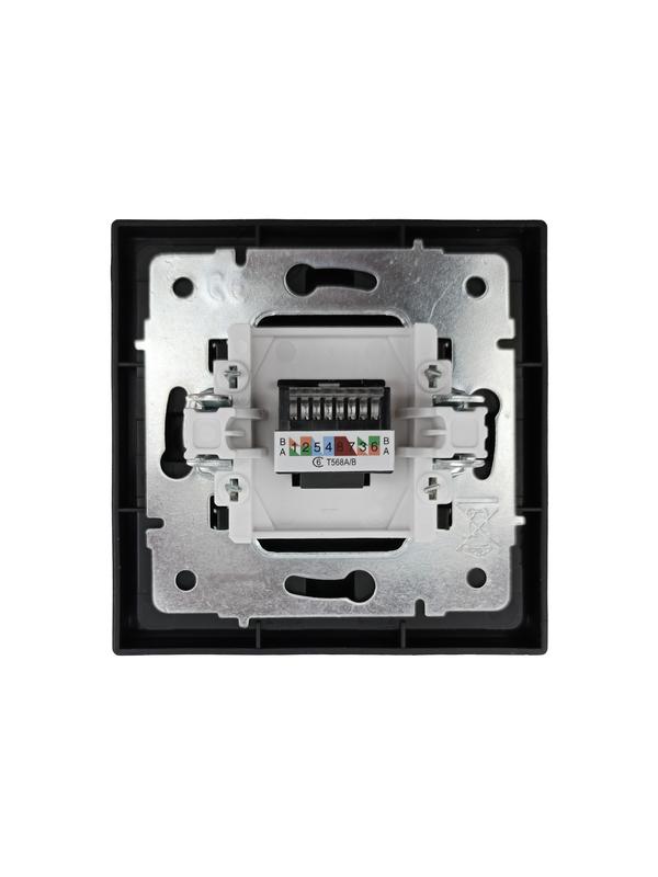 Розетка компьютерная 1-мест. СП ZIMA IP20 черн. бархат LEZARD 704-4288-140