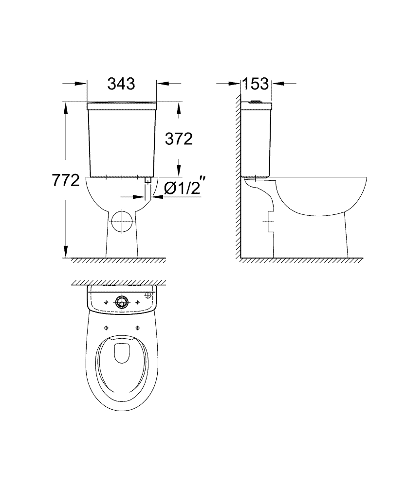 Бачок для унитаза Grohe Bau Ceramic 39436000