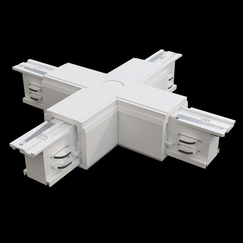 Коннектор Х-образный Trinity бел. Voltega TRA-VGL005CX-31W