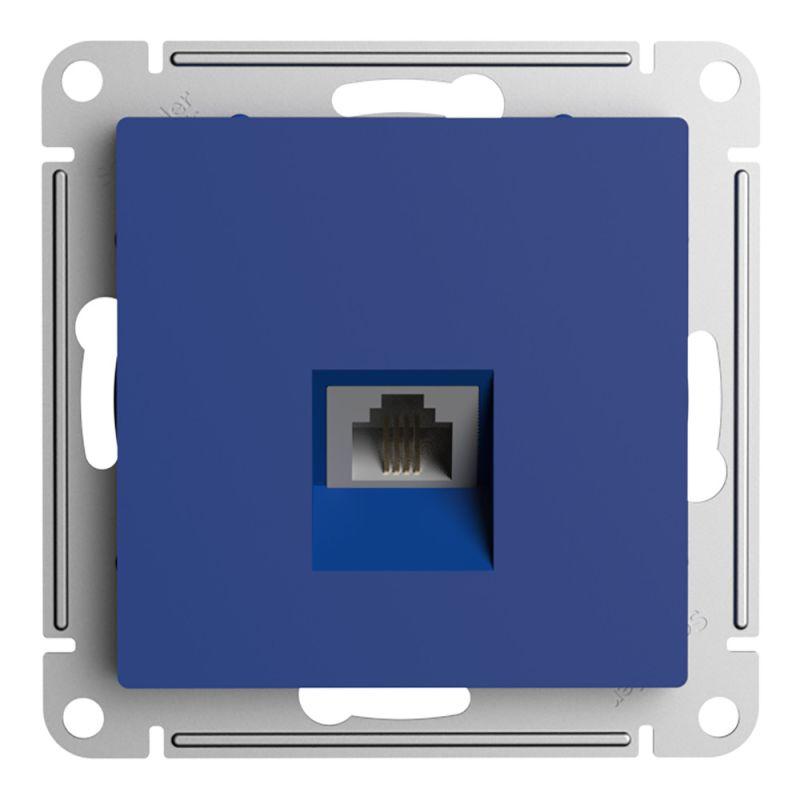 Розетка телефонная AtlasDesign RJ11 механизм аквамарин SE ATN001181