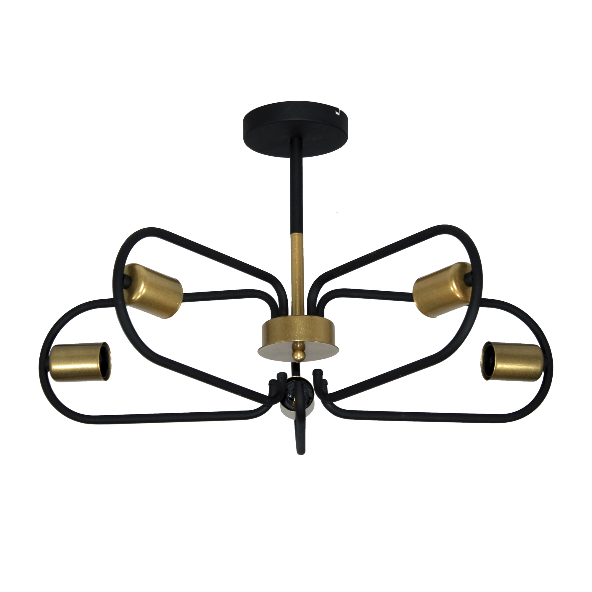 Светильник потолочный Солей 151 черн.зол. НПБ 01-5х60-166 Е27