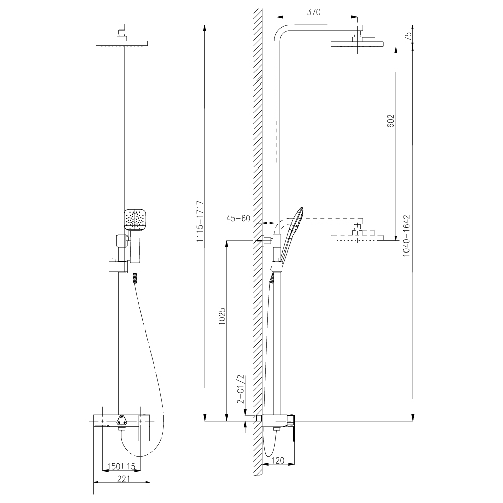 Душевая стойка Lemark Tropic (LM7005C)