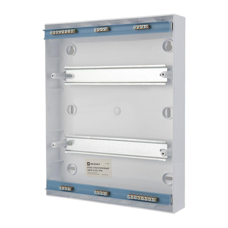 Бокс ЩРН-П-24 IP41 пластик. бел. Rexant 11-0324