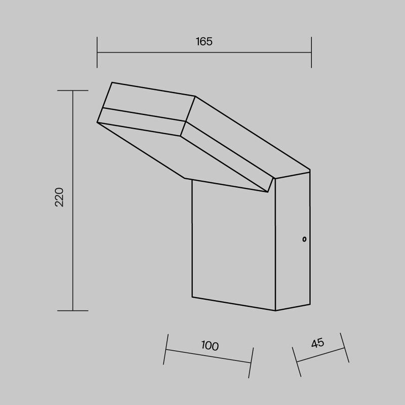 Светильник Paso 12Вт 3000К IP54 бра настен. Maytoni O595WL-L12B3K