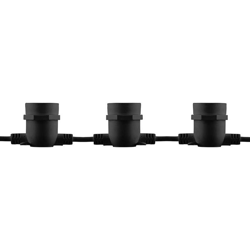 Гирлянда 230В 20 E27 черн. шаг 50см IP 65 13м (3м шнур сетевой) CL50-13 FERON 29885