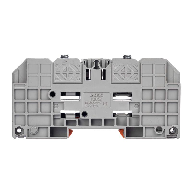 Клемма проходная болтовой зажим 2 точки подключения 35кв.мм сер. DKC FER-35