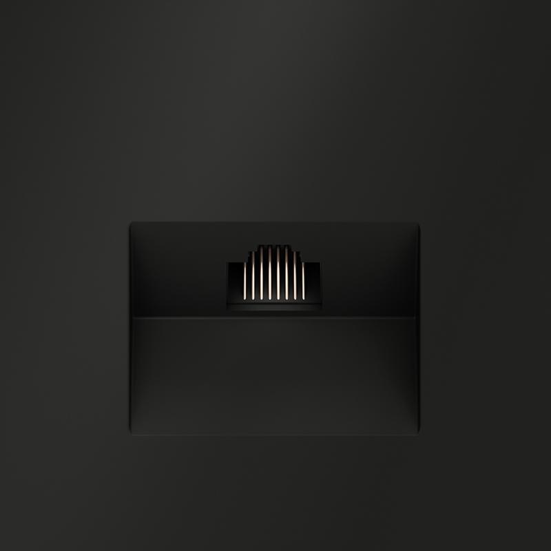 Розетка компьютерная 1-м СП S70 RJ45 кат.6 механизм черн. матов. Voltum VLS060108