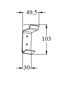 Крючок настенный CR-D01-08MB из нержавеющей стали BOCH MANN, цвет черный