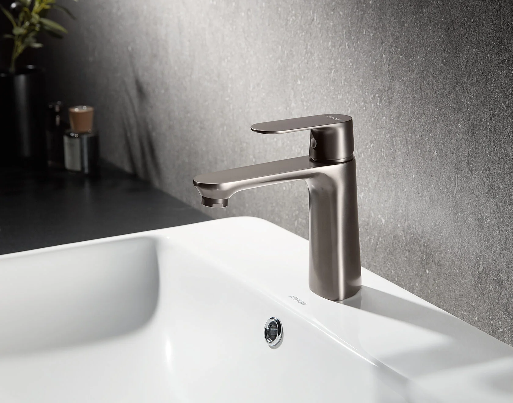 Смеситель для раковины ARROW AMP11848H90, серый