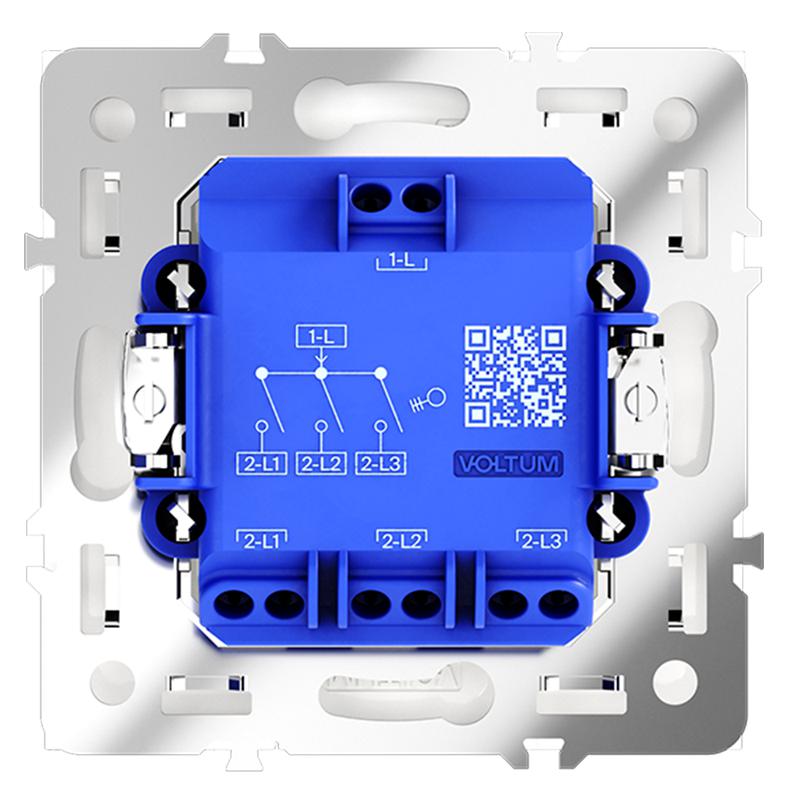 Выключатель 3-кл. СП S70 10А механизм кашемир Voltum VLS030103