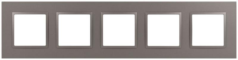 Рамка 5-м Elegance 14-5015-16 Classic для розеток и выключателей титан Эра Б0065831