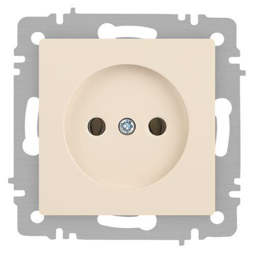 Розетка 1-м СП Accent 6-201-02 16А IP20 250В 2P сл. кость Intro Б0063659