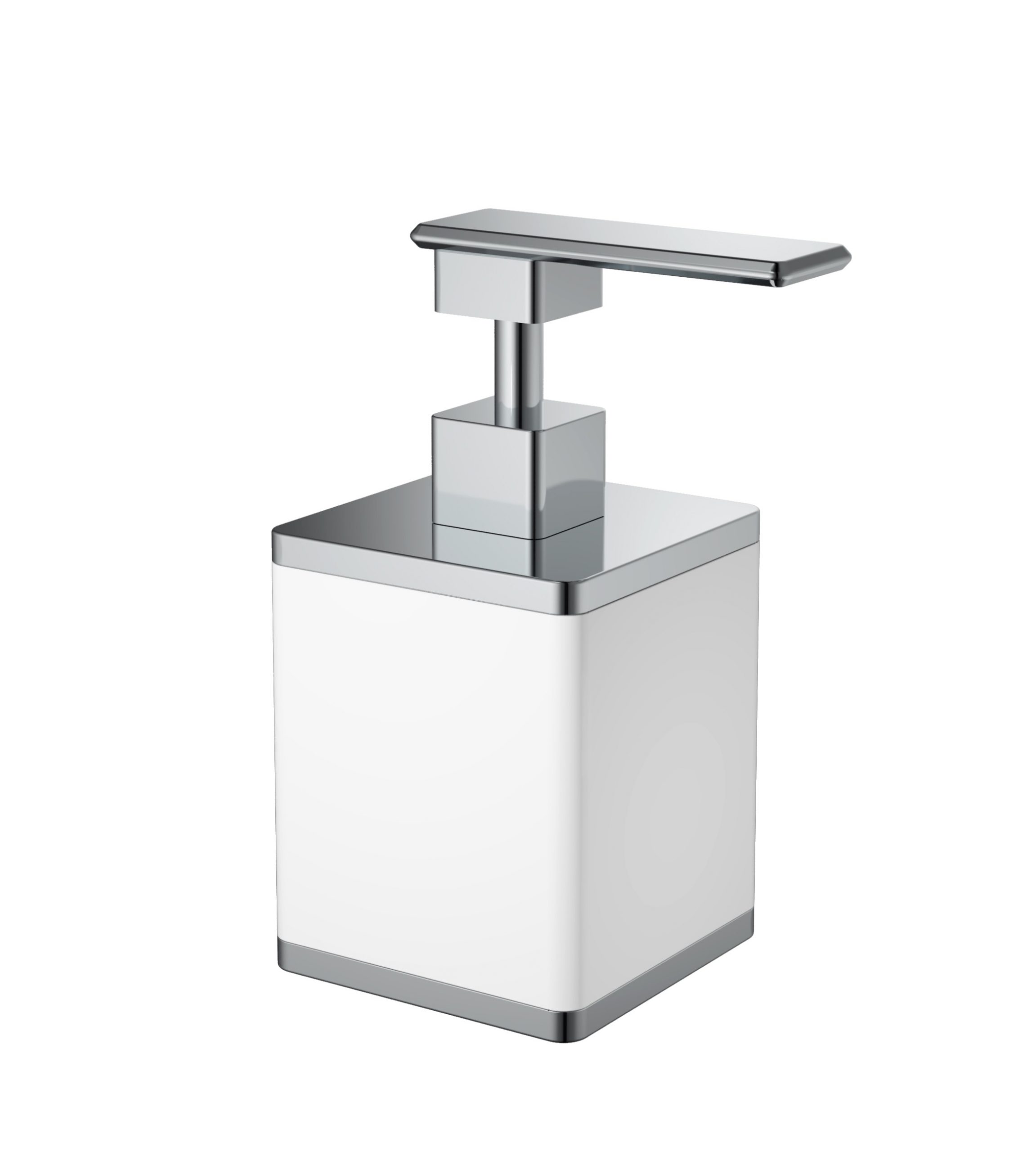 Диспенсер квадратный белый-хром