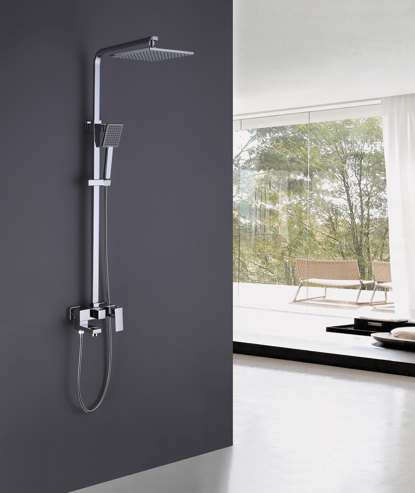 Душевая стойка ABBER Daheim AF8216L с изливом, хром