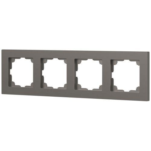 Рамка 4-м СП Accent 6-504-09 титан Intro Б0063712