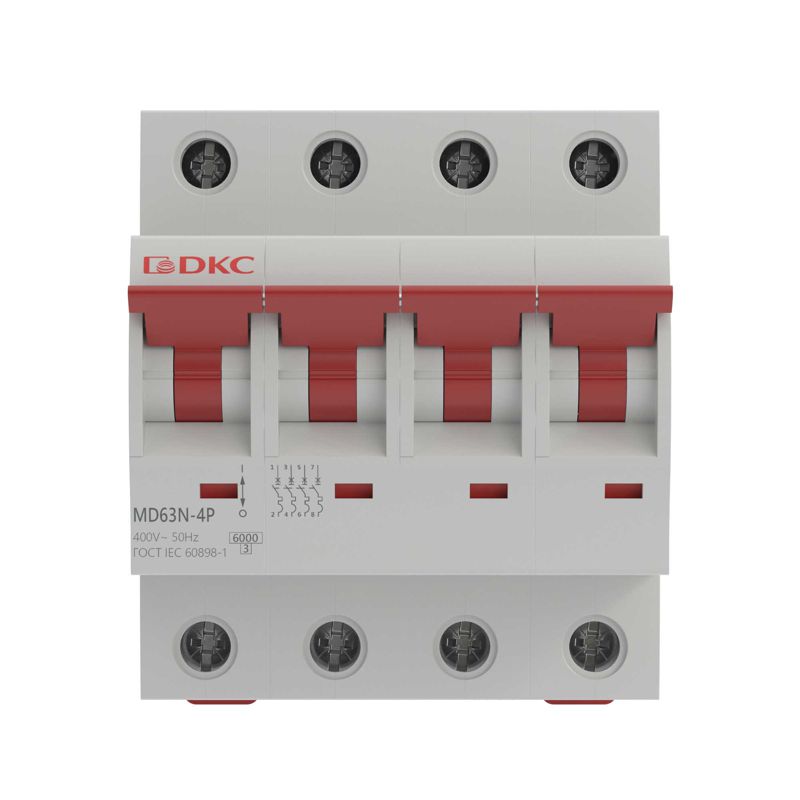 Выключатель автоматический модульный 4п C 3А 6кА YON max MD63N DKC MD63N-4PC3