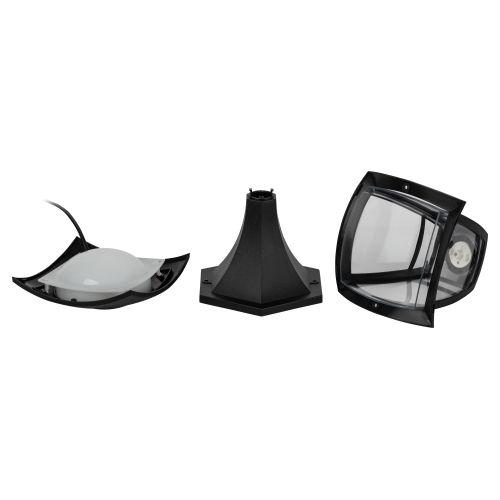 Светильник светодиодный садово-парковый ДТУ 07-8-001 Валенсия 8Вт 3000К IP44 4 гранный напольный черн. Эра Б0064260