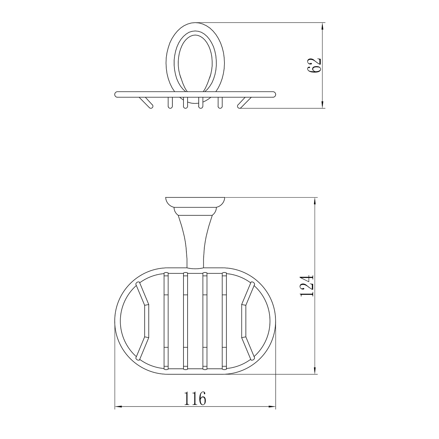 Мыльница Savol S-003132, хром