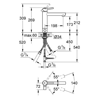 Смеситель Grohe Concetto 31209001 для кухни