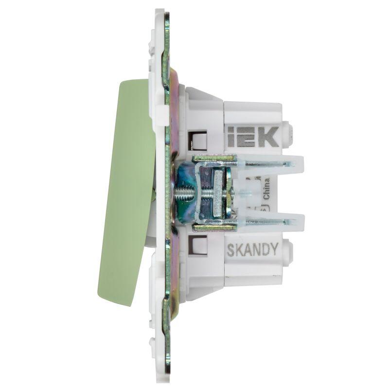 Выключатель перекрестный 2-кл. SKANDY 10А SK-V06G мятный IEK SK-V23-0-10-K06