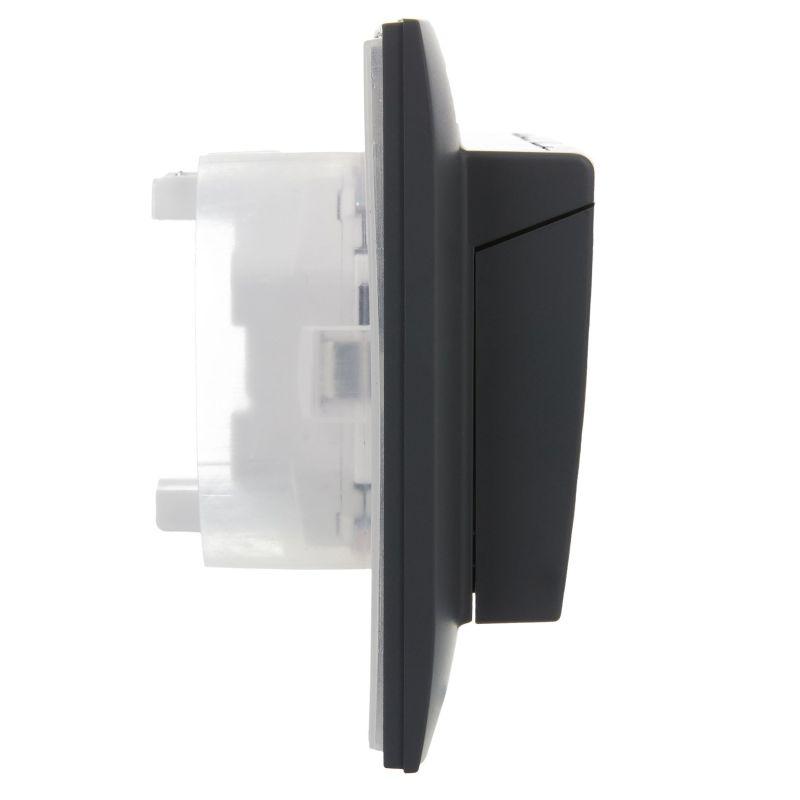 Розетка 2-м SKANDY 16А IP44 с крышкой в сборе SK-R12G графит IEK SK-R26-16-44-K53-F