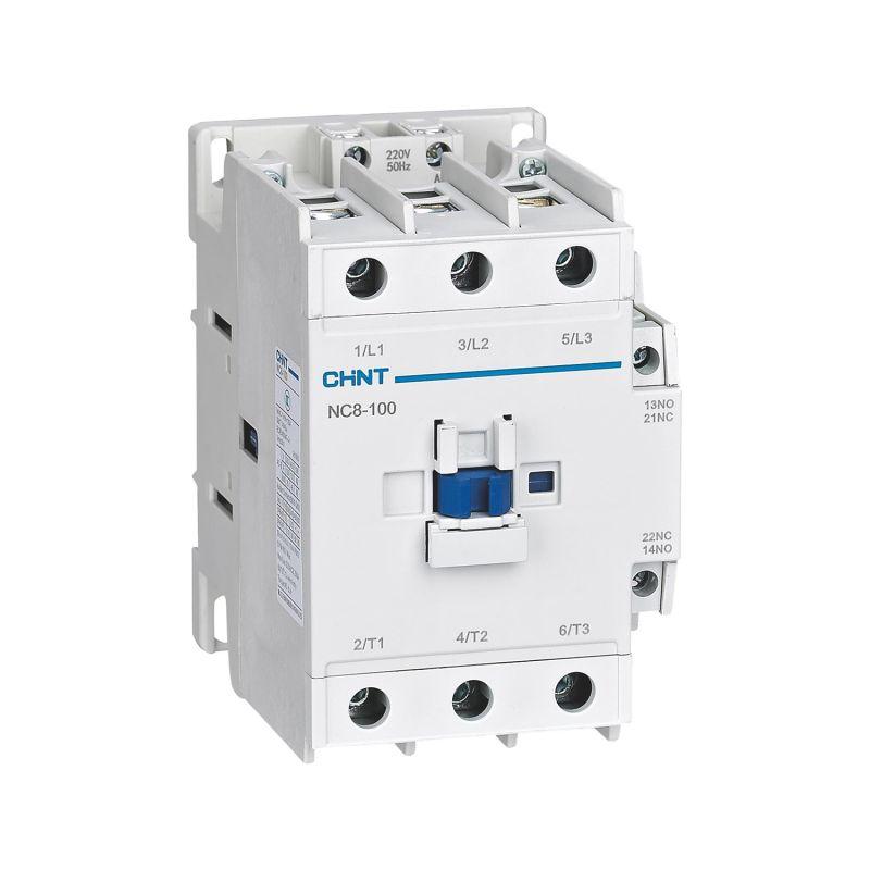 Контактор NC8-100/W 3п 100А кат. 100-250В AC/DC 1НО+1НЗ (R) CHINT 506525