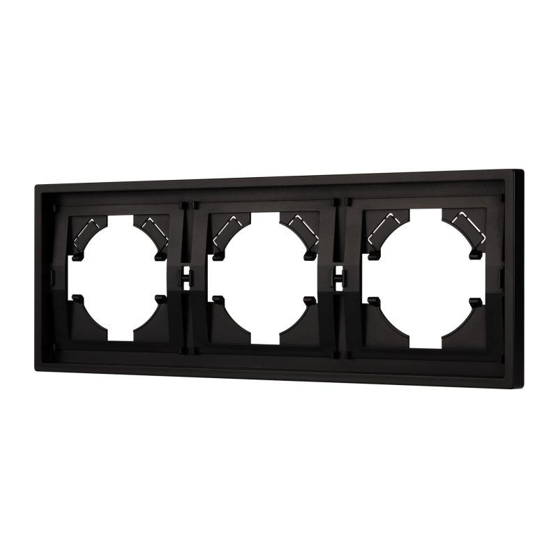 Рамка пластиковая FRM-TENDO-PL-3-BK Arlight 053844