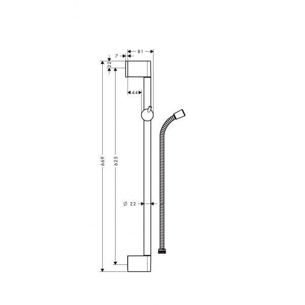 Душевая штанга Hansgrohe Crometta 85 Unica 27615000